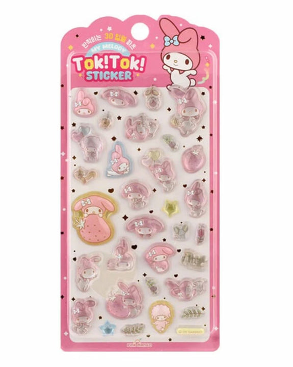Sanrio Characters Tok! Tok! 3D Puffy Stickers - My Melody