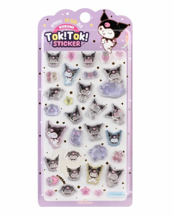 Sanrio Characters Tok! Tok! 3D Puffy Stickers - Kuromi