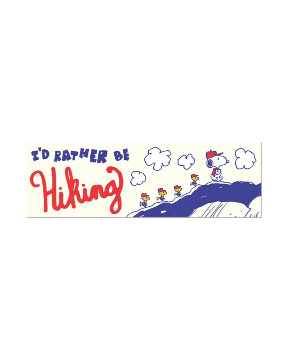 Apply Stickers - I'd Rather Be Hiking By Peanuts - Die-Cut Sticker