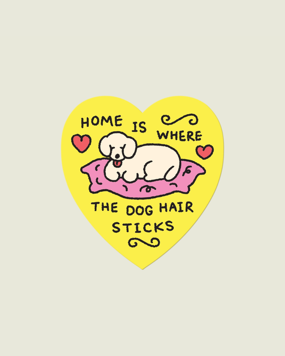 Épée Lapin Studio - Home Is Where the Dog Hair Sticks Vinyl Sticker