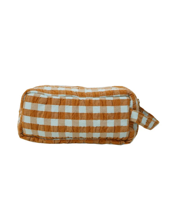 Mosey Me - Honey Blue Seersucker Dopp Kit