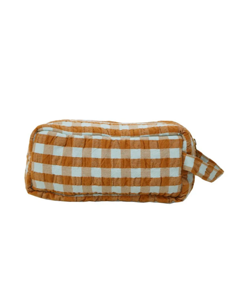 Mosey Me - Honey Blue Seersucker Dopp Kit