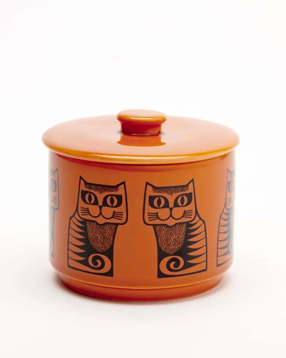 Magpie X Hornsea Lidded Bowl Cat Orange