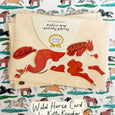 Kitty Kenda Papergoods - Wild Horse Shaped Greeting Card - Painted Brown