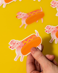 Bromstad Printing Co. - Clear Sticker - Hot Dog