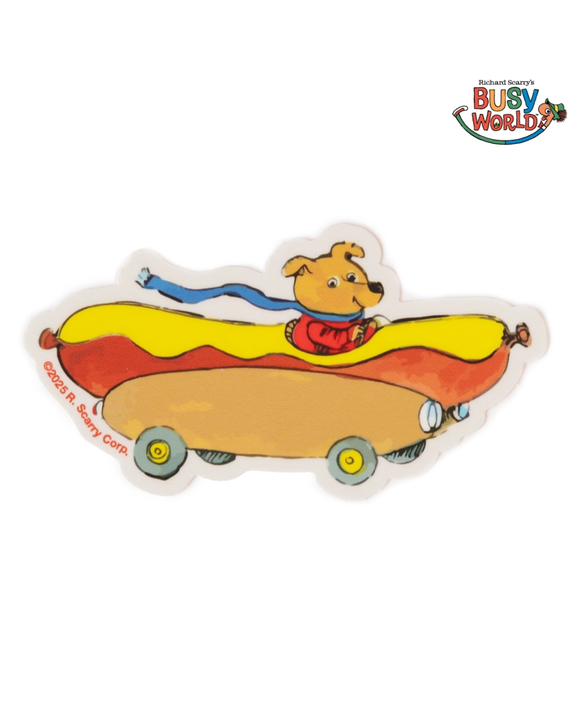 3P4 X Richard Scarry® - Hot Dog Car Sticker