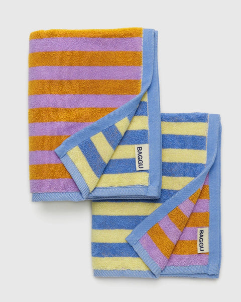 Baggu - Hand Towel Set of 2 - Hotel Stripe