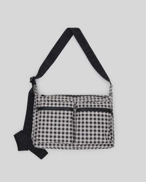 Baggu - Medium Cargo Crossbody Bag - Black & White Gingham