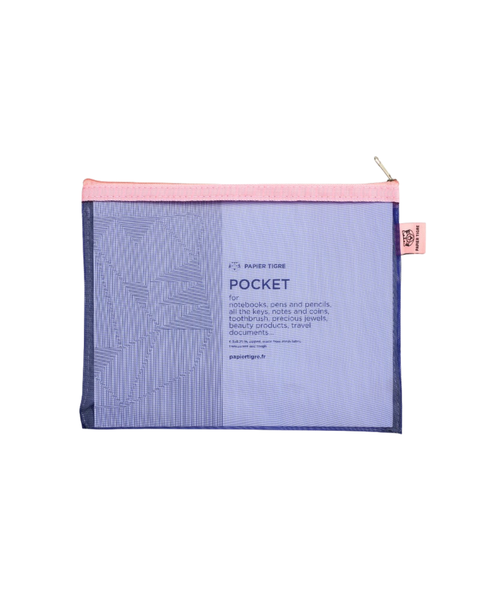 Papier Tigre - Mesh Pocket - M - Indigo
