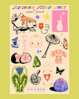 Inner Peach Design - Sketchbook Sticker Sheet