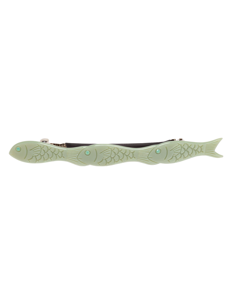 Winona Irene - French Barrette - Jade Fish