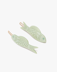 Winona Irene - Barrette Set - Fish Jade Green