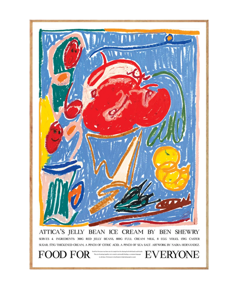 Food For Everyone - A3 Print - Attica's Jelly Bean Ice Cream by Ben Shewry & Nadia Hernandez