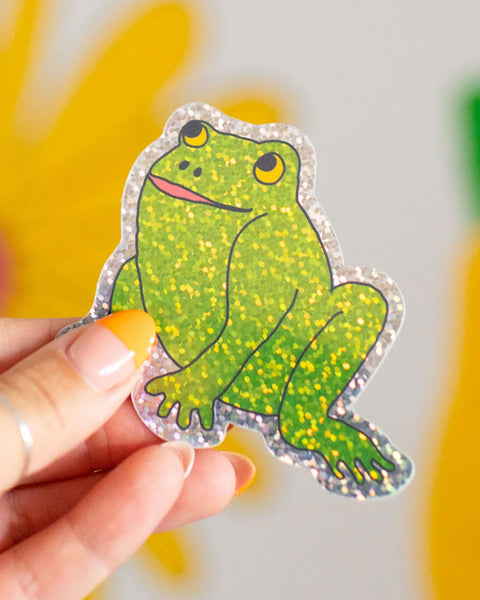 Jenny Lemons - Sticker - Glitter Froggy