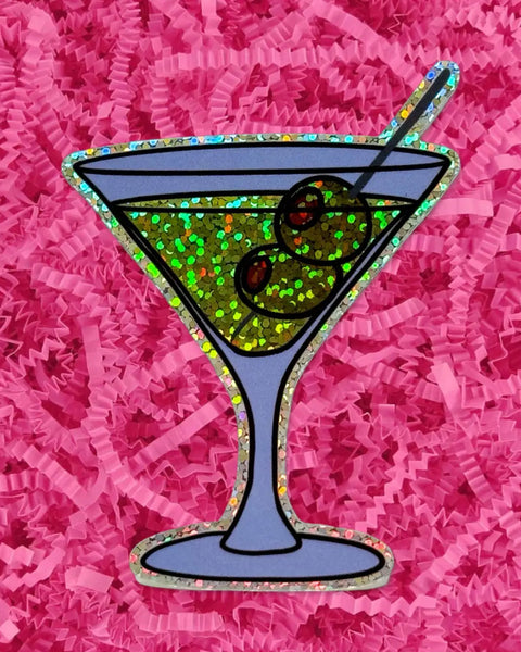 Jenny Lemons - Glitter Martini Sticker