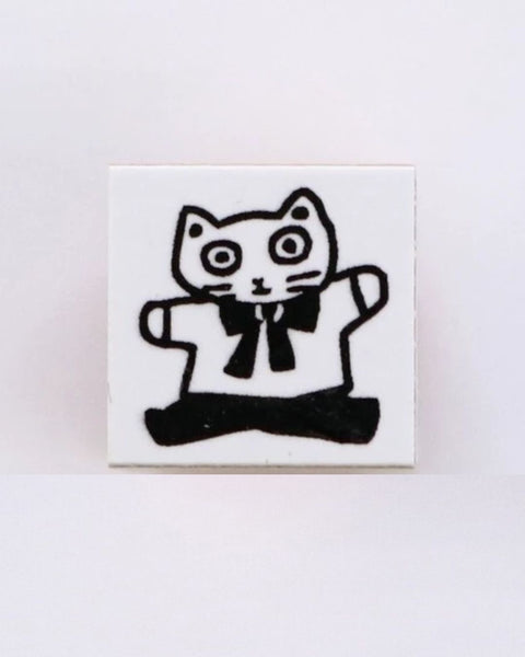Yumi Kitagishi x Sanby - Gyugyu Stamp - Jumping Bow Tie Cat