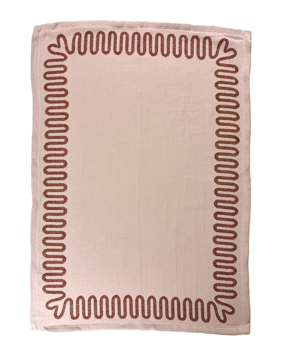 KJP - Dish Towel - Meander - Rose
