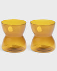 &klevering - Glass Totem - Amber (set of 2)