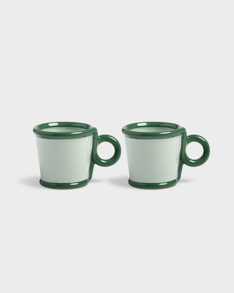 &Klevering - Mug loop small green set of 2