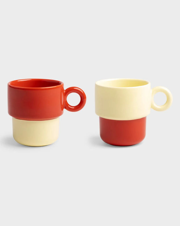 &Klevering - Mug Chiquito - red large set of 2