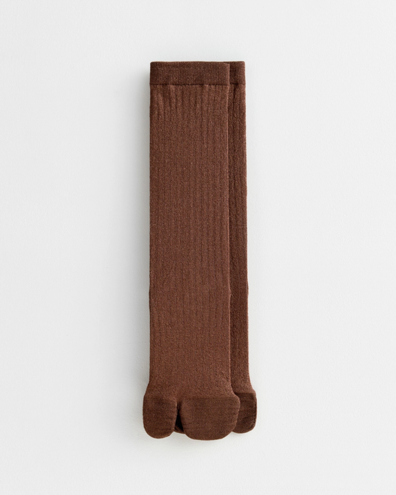 Soft Park - Tabi Socks - Kyoto Classic Rib - Espresso Shimmer
