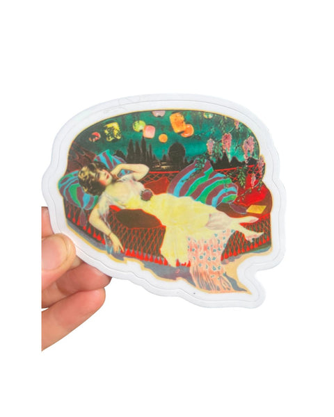 Astral Weekend - Lady Reclining on Hammock Sticker