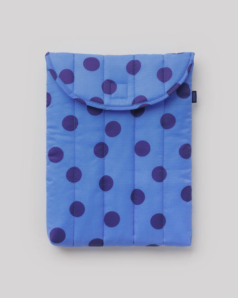 Baggu - Puffy Laptop Sleeve - 13/14 Inch - Blue Polka Dot