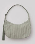 Baggu - Large Nylon Crescent Bag - Sage Stripe