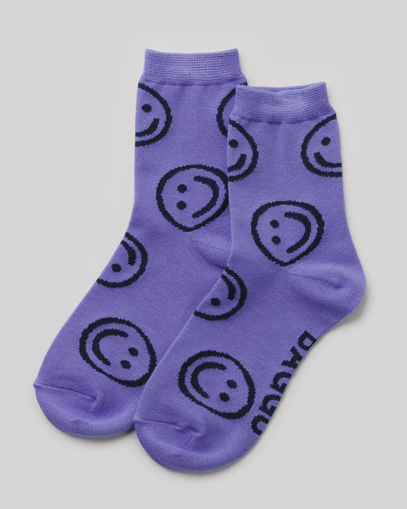 Baggu - Crew Sock - Lavender Happy