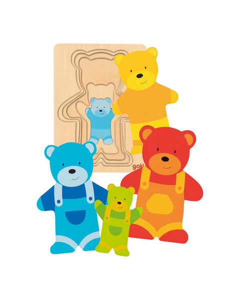 Goki - Bear Wooden Layer Puzzle