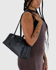 Baggu - Recycled Leather Bowler Bag - Black