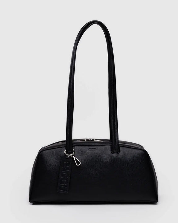 Baggu - Recycled Leather Bowler Bag - Black