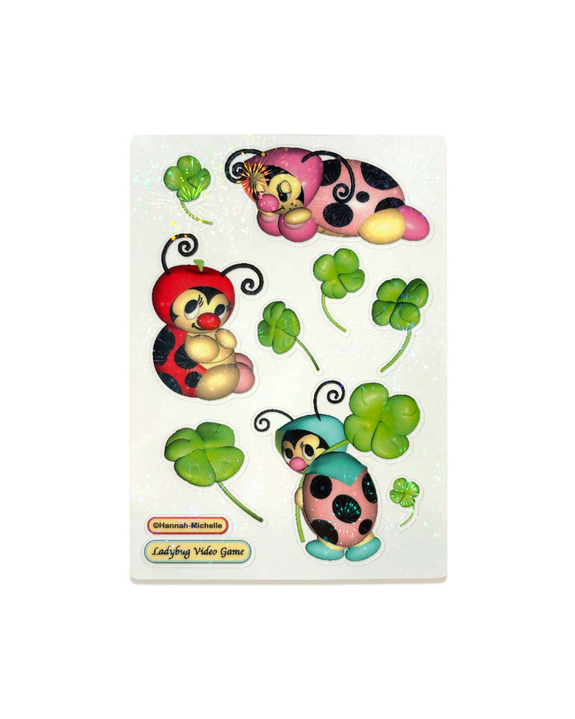 Hannah-Michelle Bayley - Sticker Sheet - Ladybug Video Game