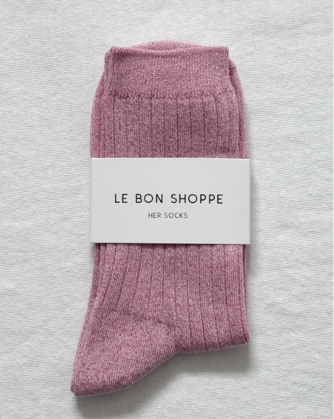 Le Bon Shoppe - Her Socks Lurex - Sparkling Rose