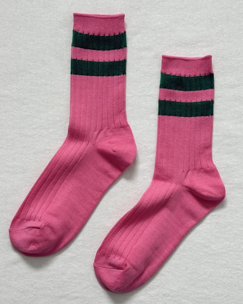 Le Bon Shoppe - Her Socks - Varsity Pink Green