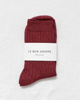 Le Bon Shoppe - Her Socks Lurex - Carmine Glitter