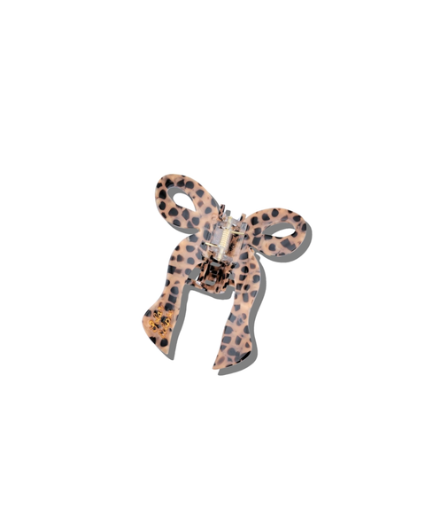 Solar Eclipse - Bow Hair Claw - Leopard