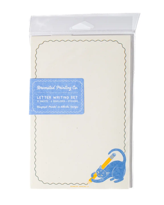 Bromstad Printing Co. - Letter Writing Set - Pencil Cat