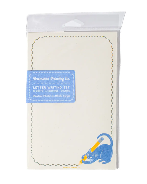 Bromstad Printing Co. - Letter Writing Set - Pencil Cat