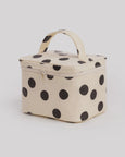 Baggu - Large Cosmetic Case - Cream and Black Polka Dot