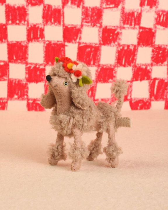 Cat Rabbit - Soft Sculpture - Light Brown Poodle