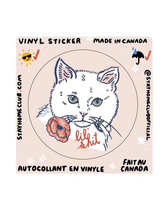 Stay Home Club - Lil Shit (Cat) Sticker