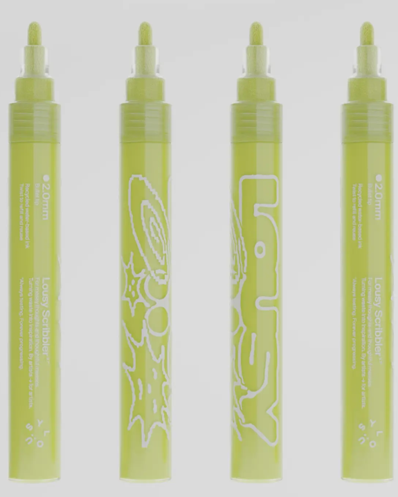 Lousy Scribbler — Sustainable Refillable Markers - Mellow Lime Green — 2.0mm Bullet