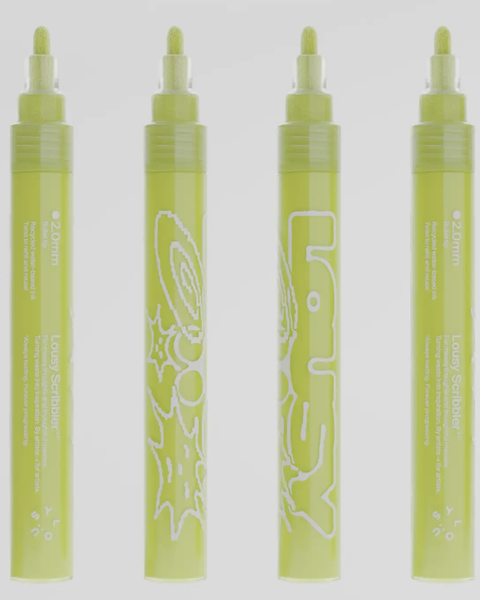 Lousy Scribbler — Sustainable Refillable Markers - Mellow Lime Green — 2.0mm Bullet