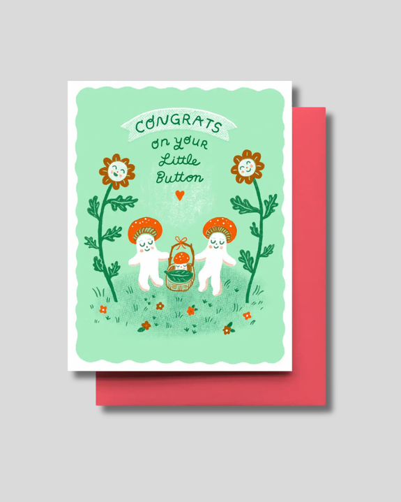 Hammerpress - Shroom Button Baby Card