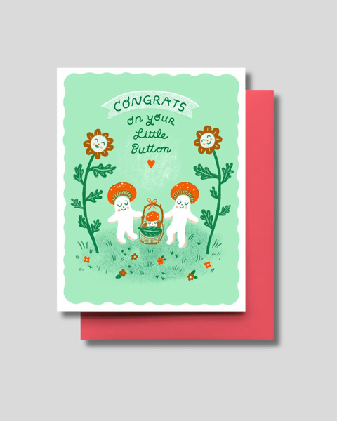 Hammerpress - Shroom Button Baby Card