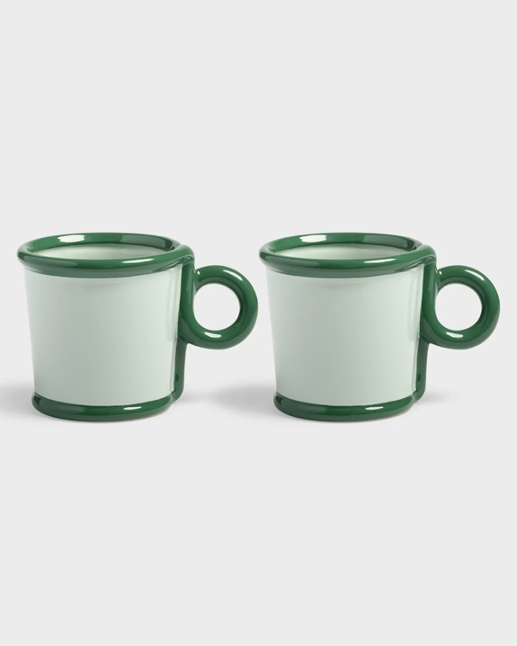 &Klevering - Mug loop large green set of 2