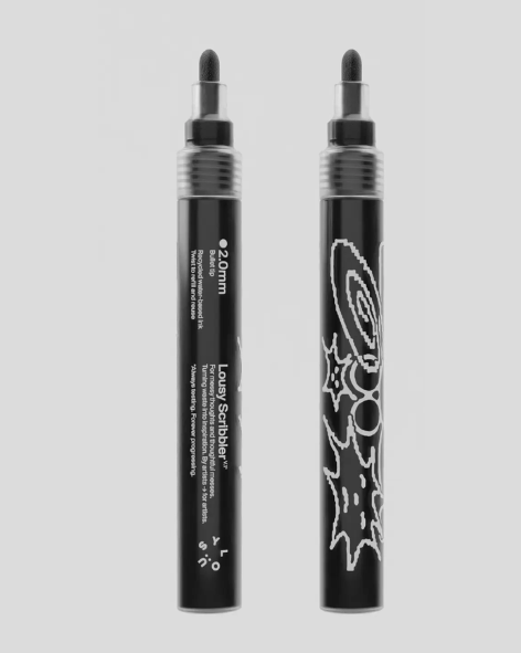 Lousy Scribbler — Sustainable Refillable Markers - Black - 2.0mm Bullet