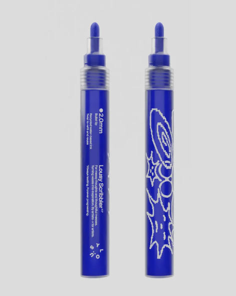 Lousy Scribbler — Sustainable Refillable Markers - Cyan - 2.0mm Bullet