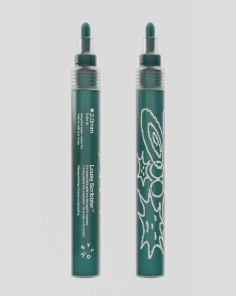 Lousy Scribbler — Sustainable Refillable Markers - Teal - 2.0mm Bullet